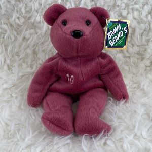 Salvinos Bammers MLB Chipper Jones # 10 Atlanta Braves Teddy Bear Plush 8”